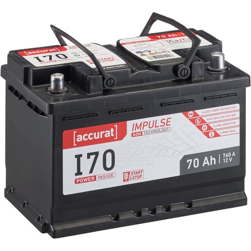 Agm autobatterie 70ah 12v - agm,