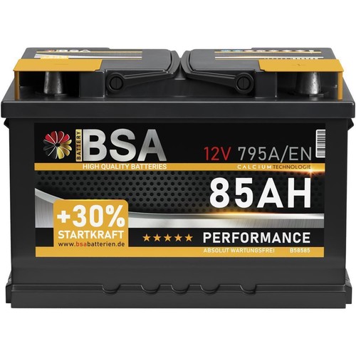 Bsa autobatterie 85ah - 85ah, +30%