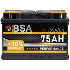 BSA Autobatterie 75Ah 12V +30%