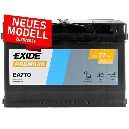 Exide autobatterie 77ah - exide, 12v