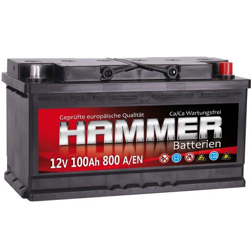 Autobatterie hammer 12v 100ah - hammer,
