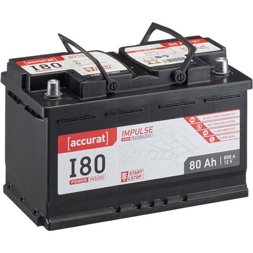 Agm autobatterie 80ah 12v - 80ah, 800a