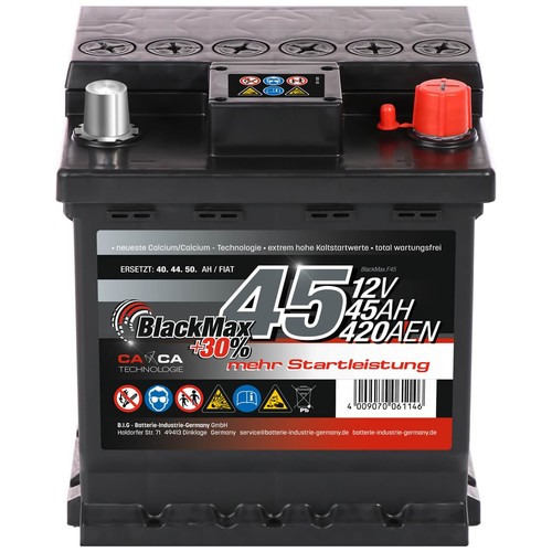 Blackmax 12v 45ah 420a - 45ah,
