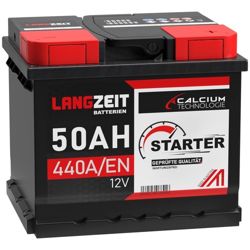 Autobatterie 50ah 12v langzeit - 50ah,