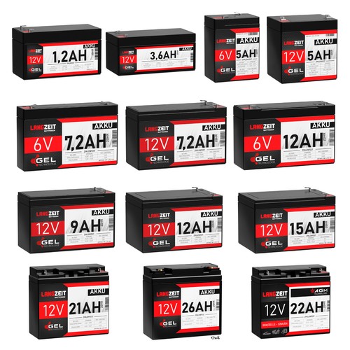 Akku 12v gel - 6v, 1,2ah
